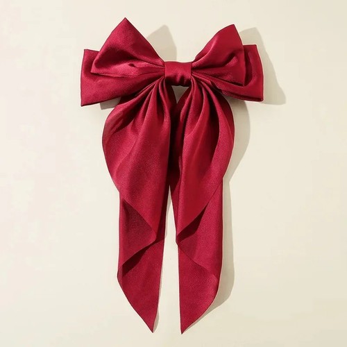 Big Satin Bow Hair Clip Women Girls Ribbon Barrette Clamp UK Elegant Hair Style - Picture 11 of 30