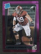 2021 Donruss #305 Landon Dickerson Season Stat Line /500 Philadelphia Eagles