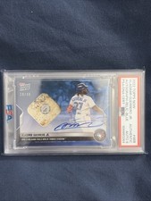 2022 Topps Now 46 Vladimir Guerrero Jr AUTO Game Used Base Relic Card /49 PSA 8