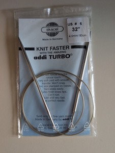 SKACEL Addi Turbo 32" US #6 4.0mm/80cm Circular Knitting Needles Germany