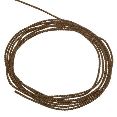 Twisted Cord Trim, 22 Yard 1.5mm 3-Ply Twine Braided Rope Thread, Brown