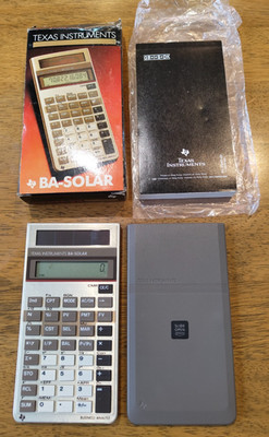 Texas Instruments BA-SOLAR Buisness Analyst Taschenrechner Solar verpackt mit Handbuch