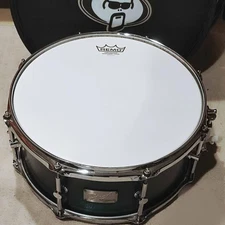 Canopus BR-1465 Snare Drum Ebony with Case and Protection Racket Bag