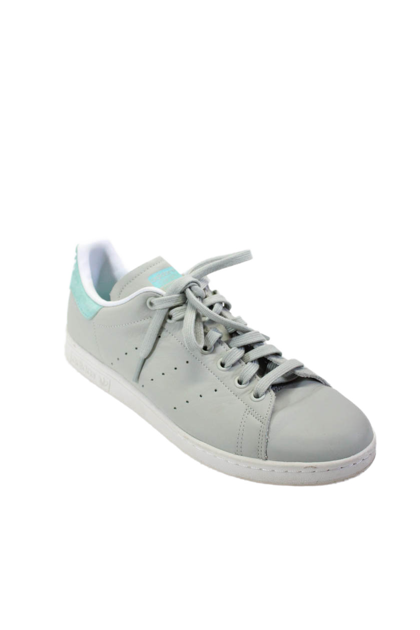 Adidas Womens Leather Textured Lace Up Lined Casual Sneakers Green Size 8.5 Adidas Womens Leather Textured Lace Up Lined Casual Sneakers Green Size 8.5