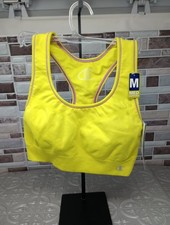 Champion Women's M Seamless Racerback Medium Support 2900 NWT Yellow FLAW