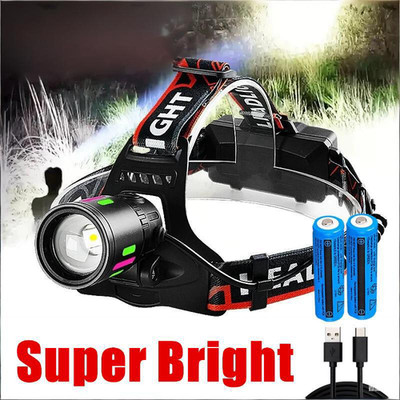 High Power 9900000LM 30W Headlamp Super Bright Rechargeable Headlight Flashlight