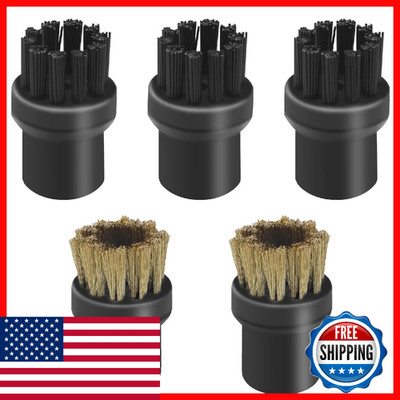 Steam Cleaner Attachments 5 PCS Brass Nylon Brush Heads for Karcher SC Series CT