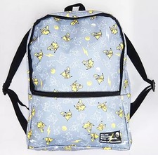 Pokemon Sun & Moon Pikachu Pattern Gray Premium Backpack 19in Bag