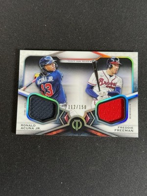 Ronald Acuña Jr. Freddie Freeman 2021 Topps Tribute Dual Relics /150 ATL #DR2-AF