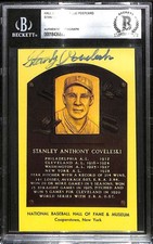 1964-Date Hall of Fame Plaque Stan Coveleski HOF BGS Auto Autograph BAS B102319