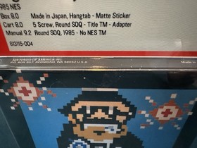 NES Hogan's Alley First Print Matte Sticker CIB Nintendo NES PSA 8.0 Black Box