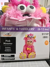 Celebrate Infant  Toddler 6-12 mo. Pink Monster Costume