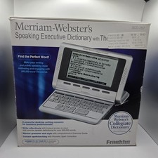 Franklin Merriam Webster Collegiate Dictionary Thesaurus Speaking Scd-787 2003