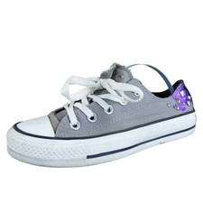 Converse Women's Low Top Sneaker Gray Fabric Sz 5 Medium Gently Used 2025