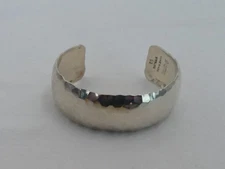 Estate Hammered Sterling Silver Schroth Cuff Bracelet KR-7