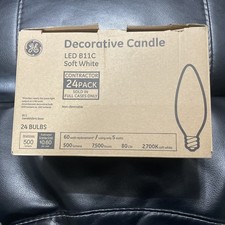 GE LED 60-Watt EQ B11 Soft White Candle Light Bulb 24-Pack