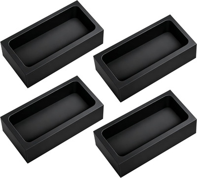 4 Pcs 1Kg High-Purity Graphite Ingot Molds for Casting Gold Silver Aluminum Copp