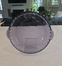 Pyrex 229 Purple Amethyst Fluted Crimped Glass 9½" Round Pie Plate Baking Dish
