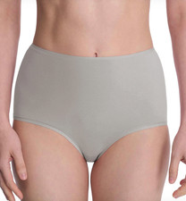 Natori MEDIUM Bliss Bare Cotton High Waist Brief Panty NWOT 778346 Gray