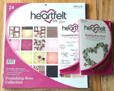 Heartfelt Creations "Friendship Rose" Stamps, Dies, and Paper Lot
