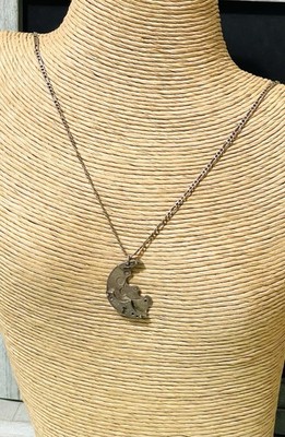 Vintage Steampunk Uhr Brücke Anhänger an Figarokette Halskette - 38'' STERLINGSILBER