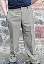 UNIFORMHOSE DIENSTHOSE Bundfaltenhose Polizei Hose braunbeige sandfarben Sommer-