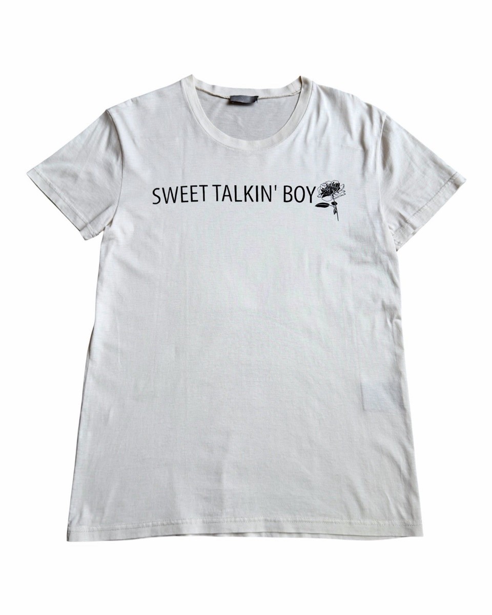 Dior Homme SS2010 Sweet Talkin' Boy Flower T-Shirt Beige Size: S