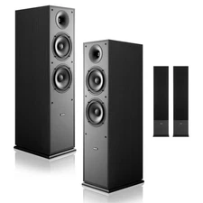 Floorstanding Speakers, 2-Way, Floor-Standing Tower Speakers with 1 in Tweeter,