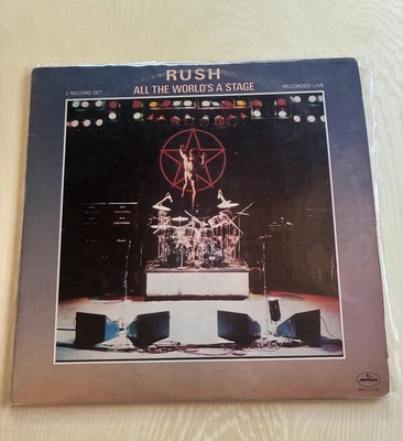 RUSH ALL THE WORLD S A STAGE Double Live Album 1976 Mercury; SRM-2-7508
