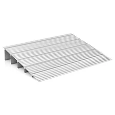 5" Door Threshold Ramp Aluminum Adjustable Rise Entry Ramp for Wheelchair