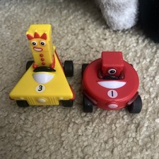 Number Blocks Mini Vehicles 1 and 3 Lot of 2 Toys