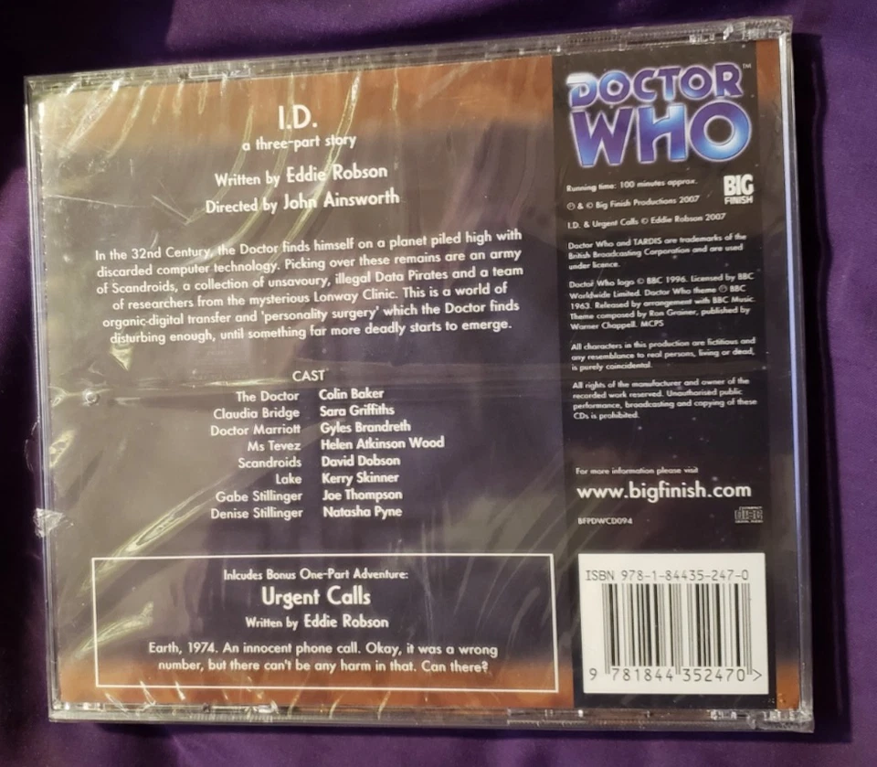 Doctor Who #94 Main Range Big Finish 6th Doctor Colin Baker SEALED NEW OOP - Imagem 2 de 2