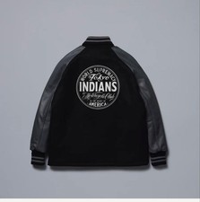 Tokyo Indians Varsity Jacket Black M Used Sports Wool Baseball
