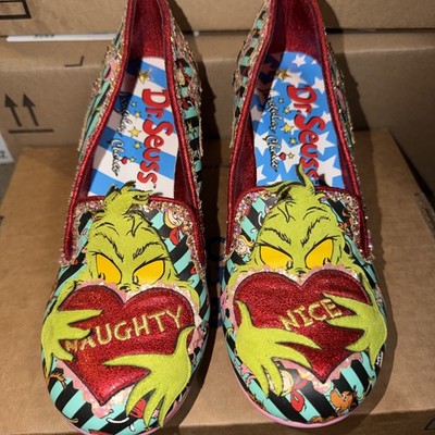 Grinch Dr Seuss Irregular Choice Naughty Nice Heels Shoes Sz 39 Discontinued