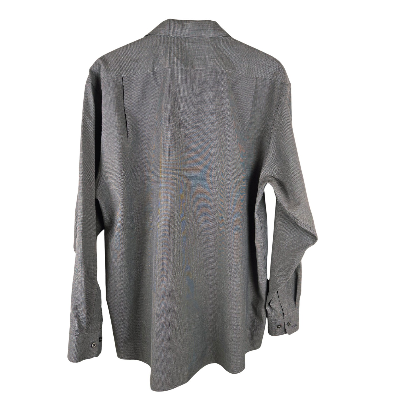 Hugo Boss Mens Dress Shirt 17.5 35/36 Grayish blue Long Sleeve Button Up Classic thumbnail 2