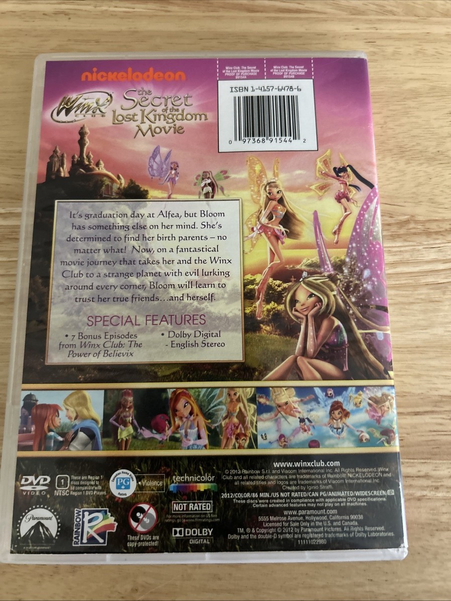 Winx Club: the Secret of the Lost Kingdom Movie (DVD, 2007