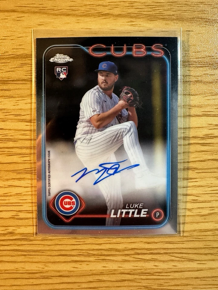 2024 Topps Chrome Rookie Auto #RA-LL Luke Little RC AUTO Chicago Cubs - Image 3 of 4