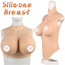 Realistic B-H Cup Silicone Breast Forms Breast Plate Fake Boobs For Crossdresser