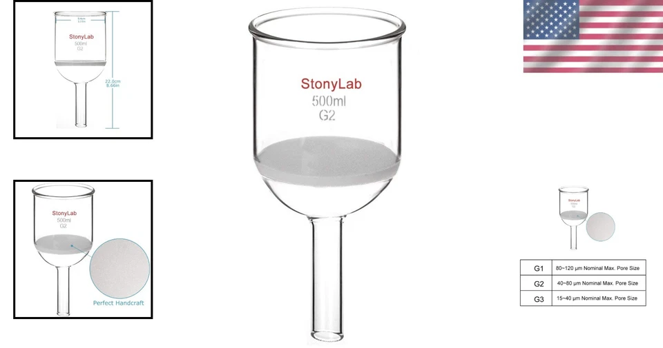 500ml Buchner Funnel with Medium Frit - Image 2 of 4