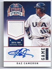 2015 USA Baseball Stars and Stripes Game Gear Materials Signatures Daz
