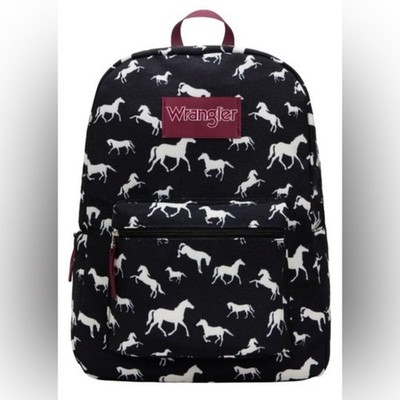 NWT Wrangler Ladies Horse Print Black Backpack WG2000-007BK Sold Out Online