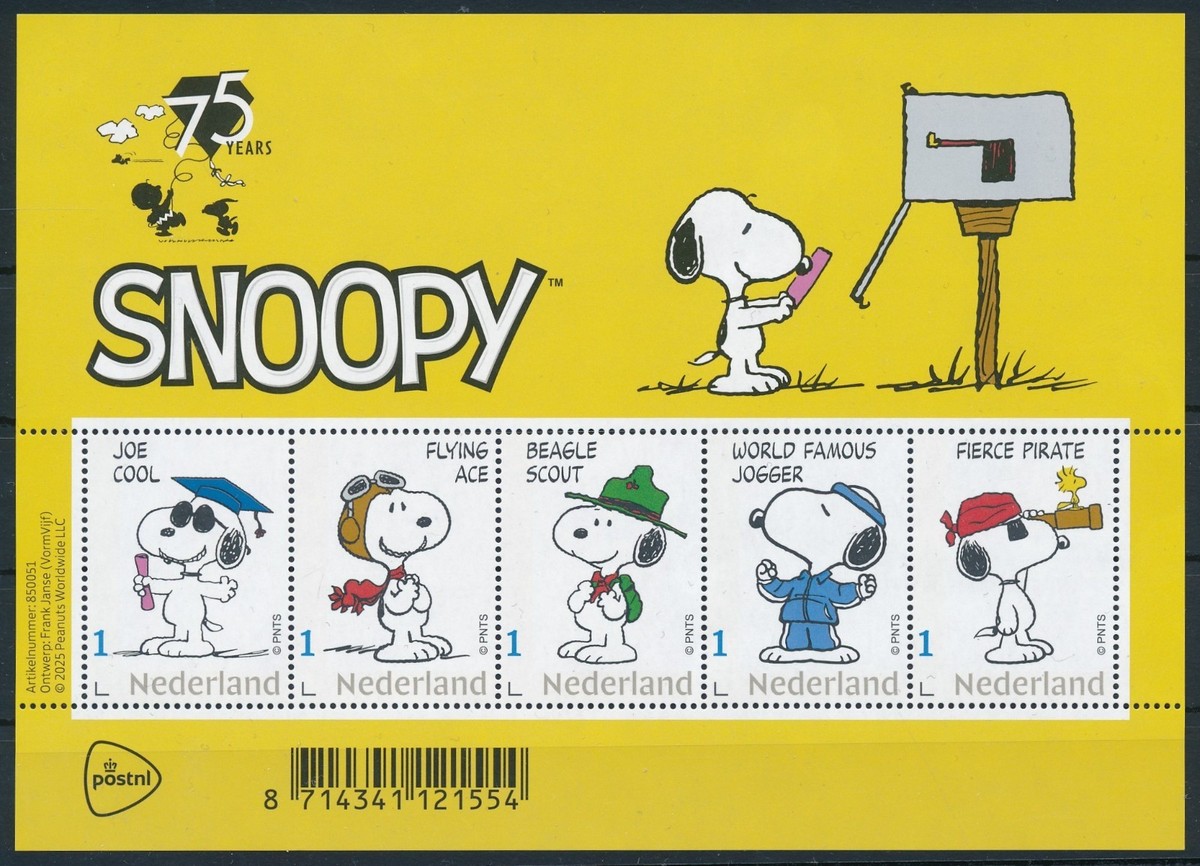 122727] The Netherlands 2025 Snoopy 75 years Personal Stamps MNH