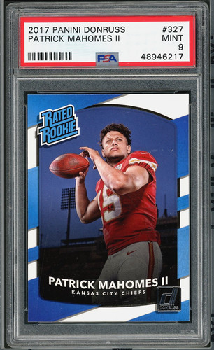 2017 PANINI DONRUSS PATRICK MAHOMES II (RC) #327 PSA 9