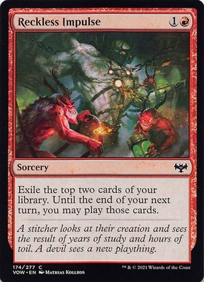 Reckless Impulse VOW 174 Normal English NM - MTG