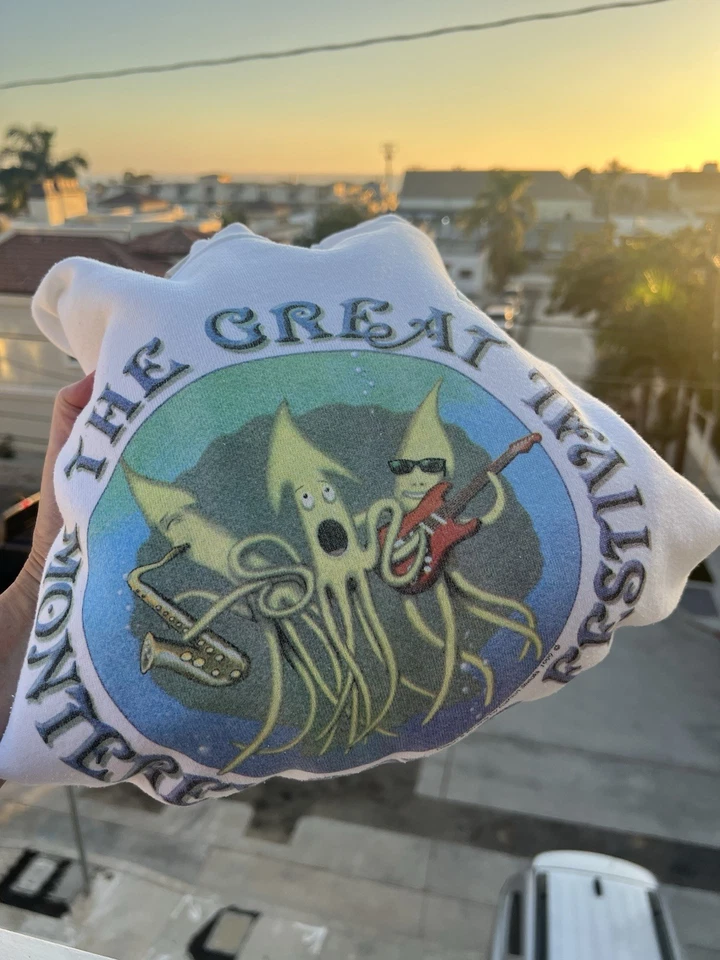 Sudadera De Colección Años 90 Oneita Monterey Gran Calamar Acuario California L DIVERTIDA Foto 2 de 4