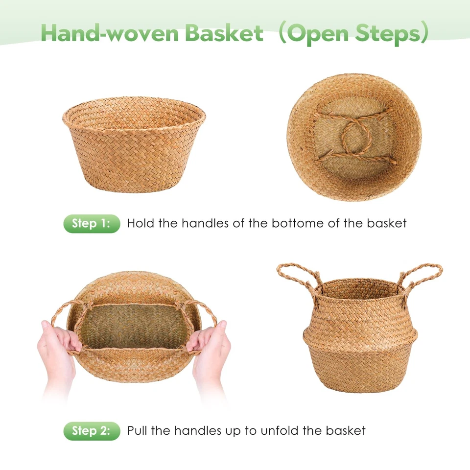 Plantas de árbol artificiales de 6 pies, árbol de glicinia falso con cesta tejida de pastos marinos para... Foto 3 de 4