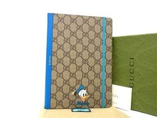 GUCCI Disney x Gucci Donald Duck GG Supreme PVC Notebook Brown New