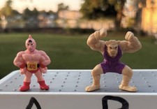 Vtg Monster Wrestlers In My Pocket Grunt Variant Flesh AND Extra Figure