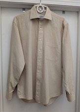 Valentino Uomo Button Up Shirt Beige Graph Check Men's 15.5 34/35 Hong Kong
