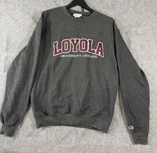 Loyola University Chicago Champion NCAA Sweatshirt Mens M Charcoal Gray Pullover